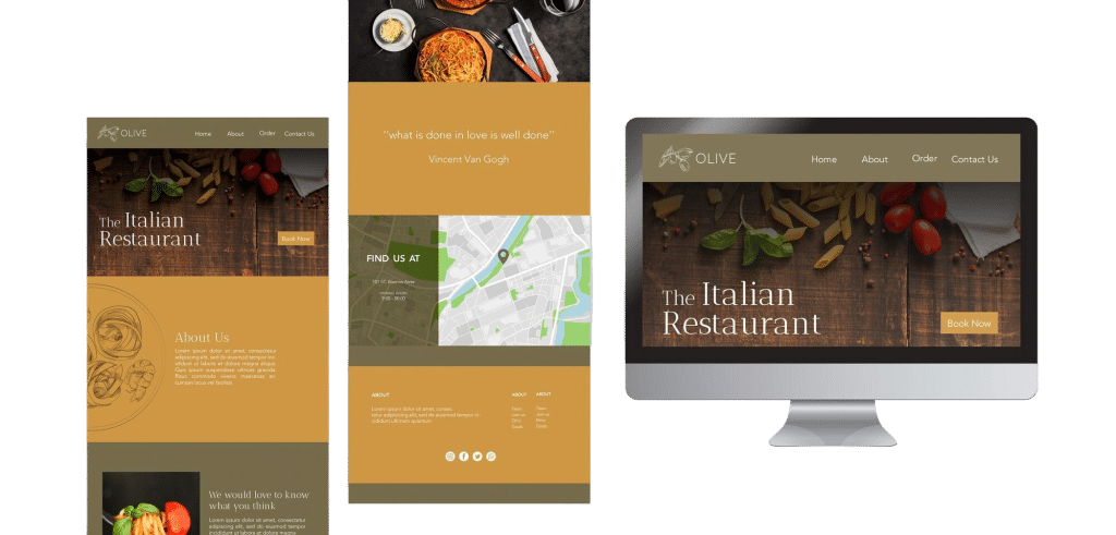 Exemple de site internet one page